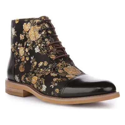 Justinreess England Adam Floral women's Boots in Black