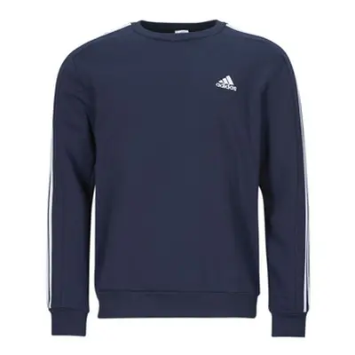 Adidas Essentials Fleece 3-Stripes Sweatshirt men's Sweatshirt in Marine