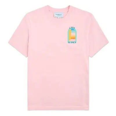 Casablanca Men's Pink L'Arche Colore Print T-Shirt men's in Pink