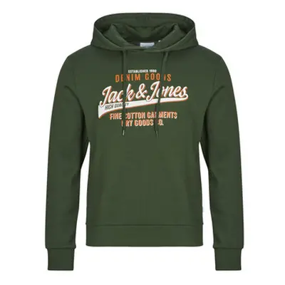 Jack & Jones JJELOGO men's Sweatshirt in Green