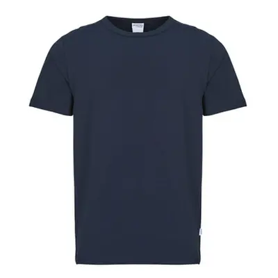 Selected SLHSANDER SEERSUCKER men's T shirt in Marine