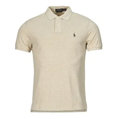 Polo Ralph Lauren POLO COUPE DROITE EN COTON BASIC MESH men's Polo shirt in Beige