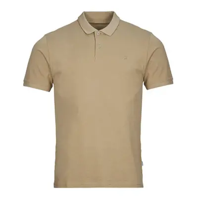 Jack & Jones JJEBASIC men's Polo shirt in Beige