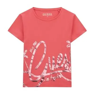 Guess MIDI T SHIRT girls's Children's T shirt in Pink