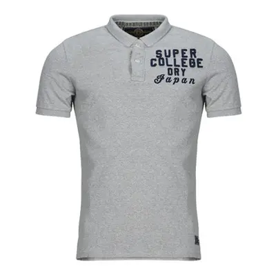 Superdry POLO VINTAGE ATHLETIC men's Polo shirt in Grey