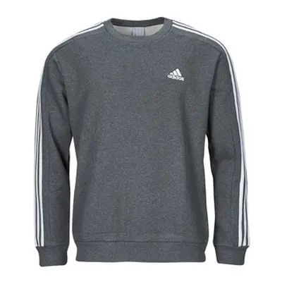 Adidas Essentials Fleece 3-Stripes Sweatshirt men's Sweatshirt in Grey