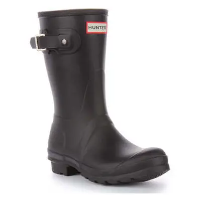 Hunter Short Tri Colour women's Wellington Boots in Black