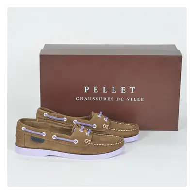 Pellet BRENDA women's Boat Shoes in Brown