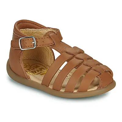 Pom d'Api STAND-UP STRAP girls's Children's Sandals in Brown