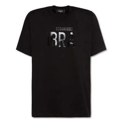 Dsquared Men's Black Ibra Graphic Print T-Shirt men's in White