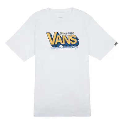 Vans Checker Drop SS boys's Children's T shirt in White