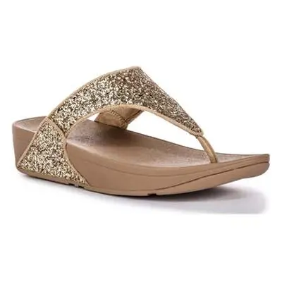 FitFlop Lulu Glitter women's Sliders in Beige