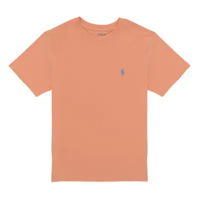 Polo Ralph Lauren SS CN-TOPS-T-SHIRT girls's Children's T shirt in Orange