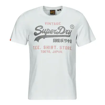 Superdry VINTAGE LOGO HERITAGE men's T shirt in White