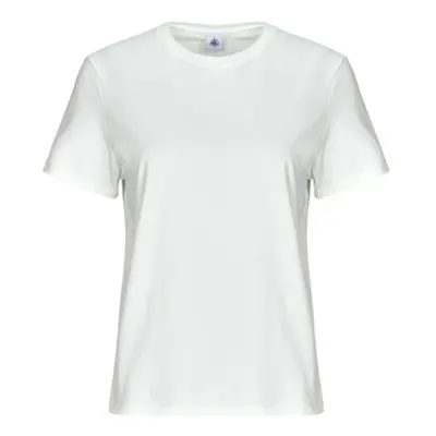 Petit Bateau MC COL ROND women's T shirt in White