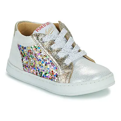 Pom d'Api MOUSSE ZIP TOP girls's Children's Shoes (Trainers) in Silver