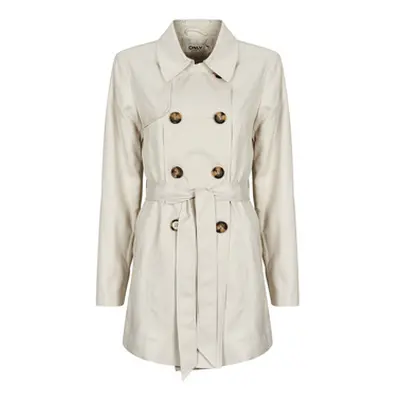 Only ONLVALERIE women's Trench Coat in White