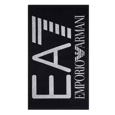 Ea7 Emporio Armani Large Logo Beach Towel Black 's Beach towel in Black