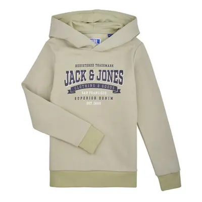 Jack & Jones JJELOGO SWEAT HOOD 2 COL 24 SNJNR boys's Children's sweatshirt in Green