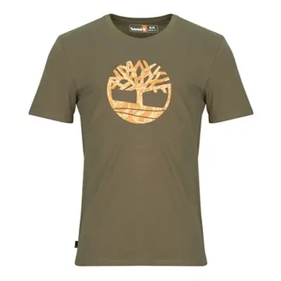 Timberland KENNEBEC RIVER CAMO TREE LOGO men's T shirt in Green