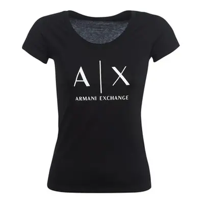 Armani Exchange HELBATANTE women's T shirt in Black