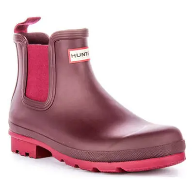 Hunter Orginal Chelsea men's Mid Boots in Red