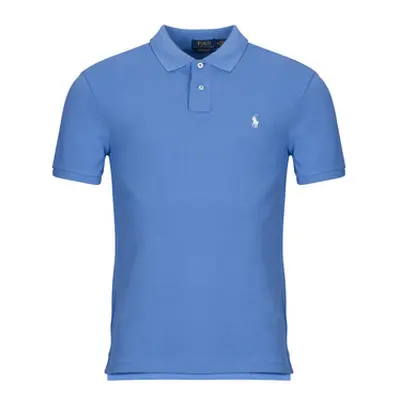 Polo Ralph Lauren POLO COUPE DROITE EN COTON BASIC MESH men's Polo shirt in Blue