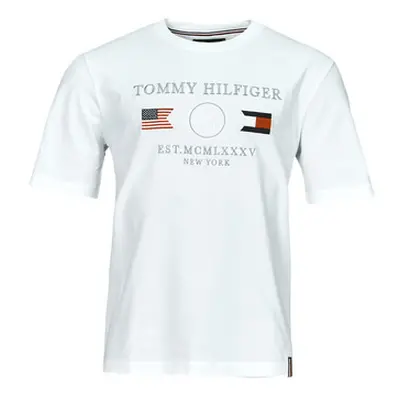 Tommy Hilfiger ANCHOR FLAGS RELAXED FIT TEE men's T shirt in White