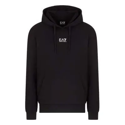 Ea7 Emporio Armani Core Identity Hooded Sweatshirt Black men's Sweatshirt in Black