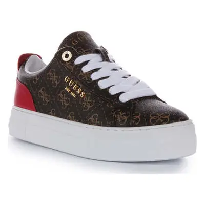 Guess Fl8Geafal12 Genza Choco For Women women's Trainers in Brown