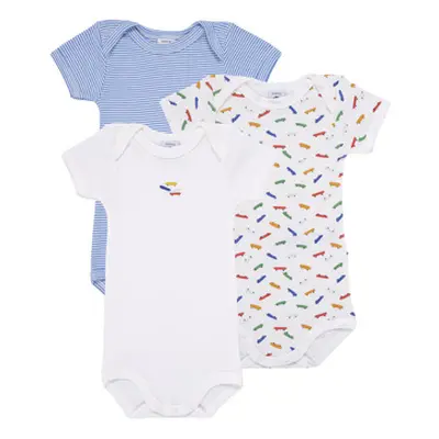 Petit Bateau SKATE X3 boys's Sleepsuits in Multicolour