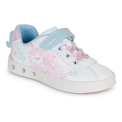 Geox J SKYLIN GIRL girls's Children's Shoes (Trainers) in White