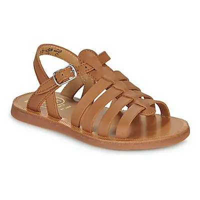 Pom d'Api PLAGETTE STRAP girls's Children's Sandals in Brown