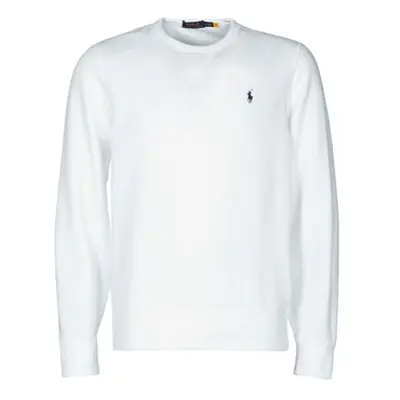 Polo Ralph Lauren SWEAT COL ROND MOLTONE EN COTON LOGO PONY PLAYER men's Sweatshirt in White