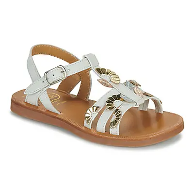 Pom d'Api PLAGETTE MULTI DAISY girls's Children's Sandals in White