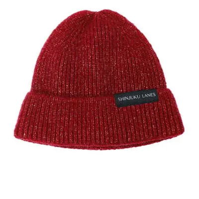 Shinjuku Lanes Origin Ribbed Beanie - Flecked Red women's Beanie in Red