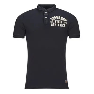 Superdry POLO VINTAGE ATHLETIC men's Polo shirt in Marine