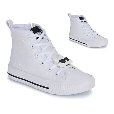 Karl Lagerfeld Z30585 girls's Children's Shoes (High-top Trainers) in White