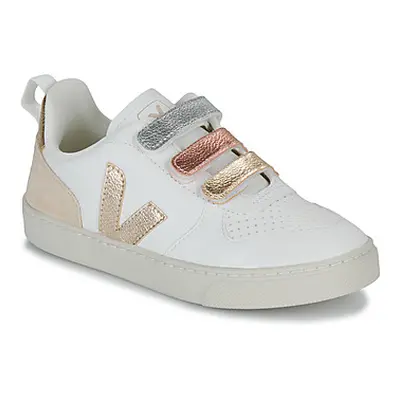 Veja SMALL V-10 girls's Children's Shoes (Trainers) in White