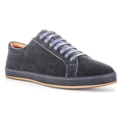 Justinreess England Justinreess Mens Lace up Suede Smart Navy Blue Casual Trainers men's Trainer