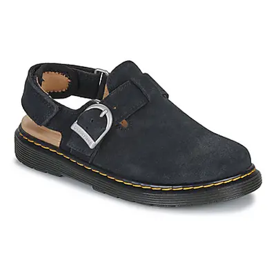 Dr. Martens Jorgie J Mule Black Bronx Suede boys's Children's Clogs (Shoes) in Black