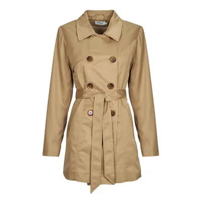 Only ONLVALERIE women's Trench Coat in Brown