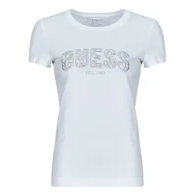 Guess LOGO LACE women's T shirt in White