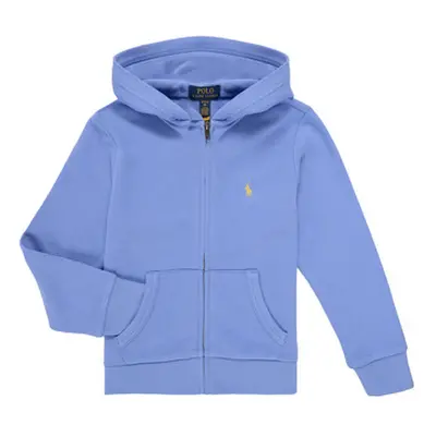 Polo Ralph Lauren LS FZ HOOD-KNIT SHIRTS-SWEATSHIRT girls's Children's Sweatshirt in Blue