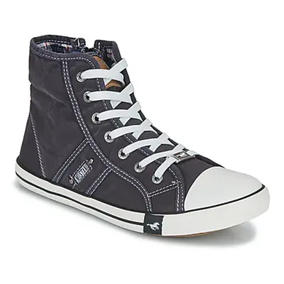 Mustang GALLEGO women's Shoes (High-top Trainers) in Grey