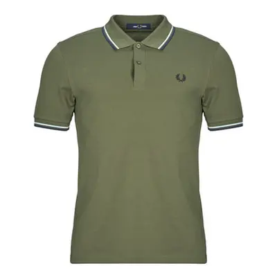 Fred Perry TWIN TIPPED FRED PERRY SHIRT men's Polo shirt in Kaki