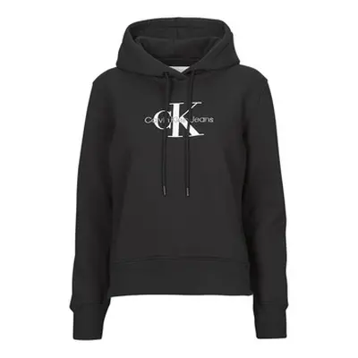 Calvin Klein Jeans MONOLOGO REGULAR HOODIE women's Sweatshirt in Black