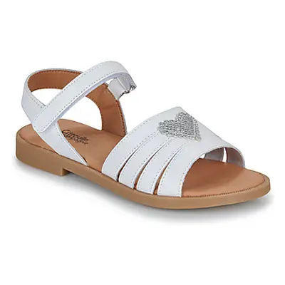 Citrouille et Compagnie CŒUR girls's Children's Sandals in White