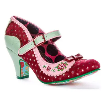 Irregular Choice Flower Flounce women's Court Shoes in Red