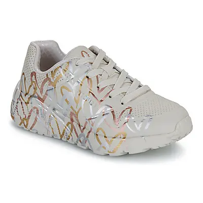 Skechers UNO LITE girls's Children's Shoes (Trainers) in White